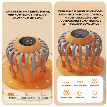 Head Massager helps relieve tension and promote relaxation