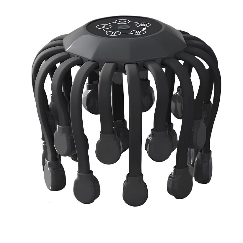 Head Massager helps relieve tension and promote relaxation Black